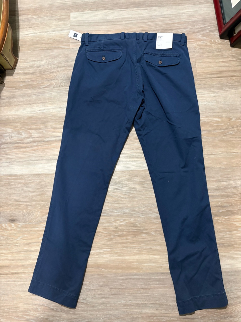 GAP Navy Drawstring Chino Pants - Picture 4 of 6